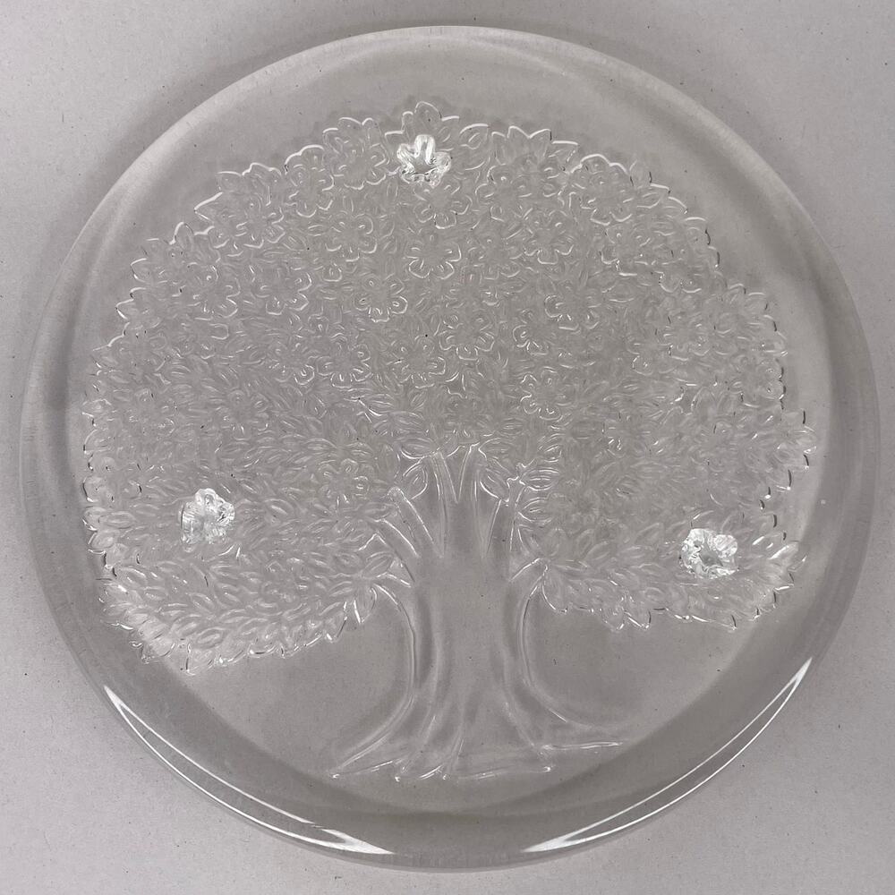 Byron Hirota Tree of Life Japan Glass Trivet Cheese Board